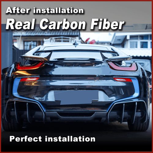 Passt für BMW i8 Coupe 14-18 Carbon Heckspoiler Spoiler Flügel Kofferraum Lippe - Bild 2 von 12