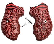 grips for ALL Charter Arms G10 wrap around Red Color and non-slip texture