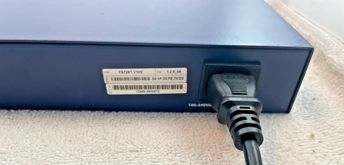 Netgear ProSafe FS726T 24 Port 10/100 Smart Switch 2 Gigabit Ports Cord Working - Picture 6 of 6