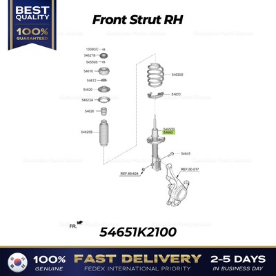⭐Genuine⭐ Front Strut RH 54651K2100 for Hyundai Venue | eBay