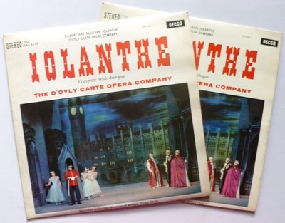 D'Oyly Carte Opera Company Gilbert & Sullivan Iolenthe 2LP Decca SKL4119-20 E...