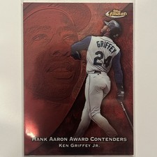 1999 Topps Finest - Hank Aaron Award Contenders Ken Griffey Jr #HA8 Refractor