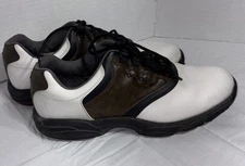 FootJoy Saddle Oxford Leather Golf Shoes45516 Men's Size 11.5M White Brown