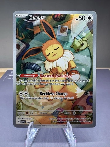 Pokémon TCG Eevee Prismatic Evolutions ETB Holo Promo 173 NM/Mint Condition