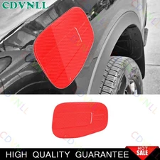 For Ford Ranger 2023-2024 Red Carbon Fiber Gas Tank Cap Cover Fuel Filler Cover