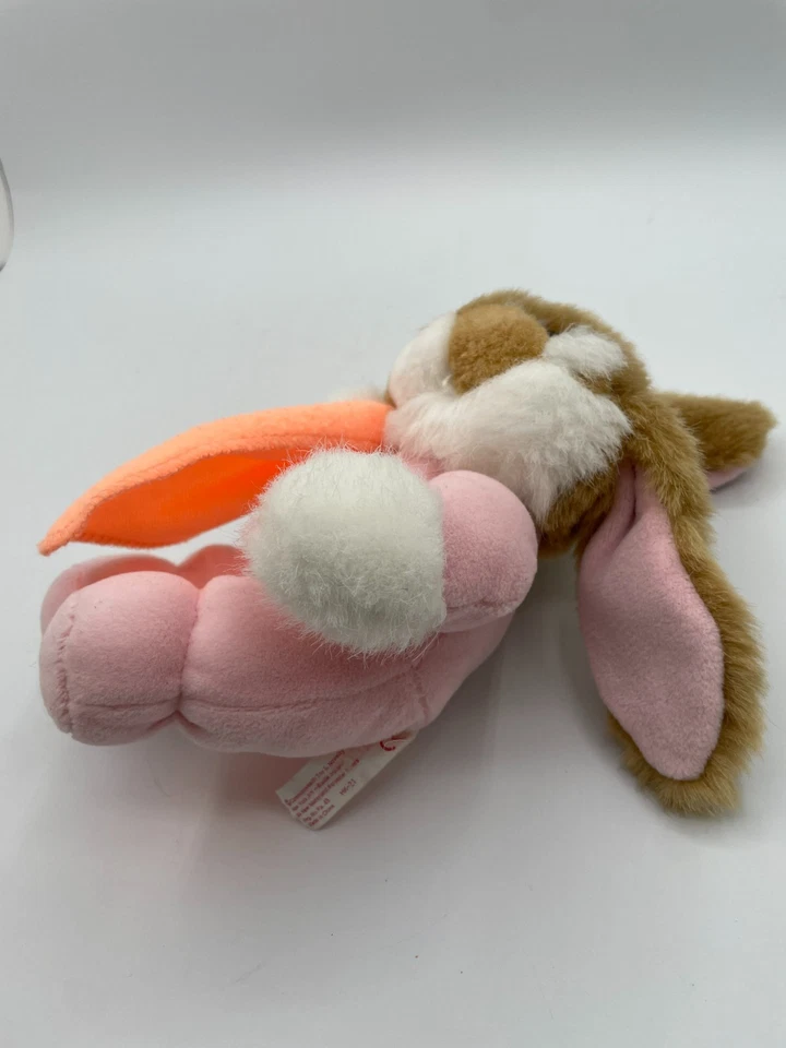 Commonwealth Pink Bunny Rabbit Squeaker Pajamas Plush Carrot Blanket Orange 7" - Image 4 of 4