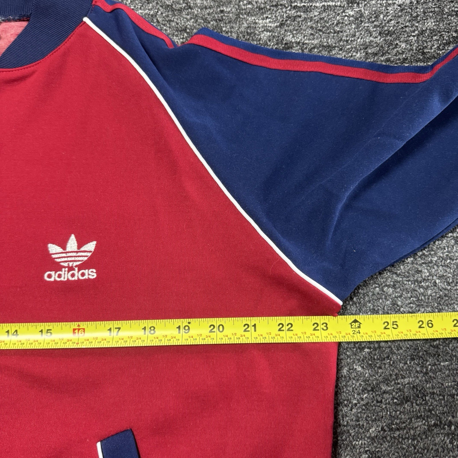 Vintage 80s RARE Adidas Blue & Red Trefoil Logo Athletic Track Suit Mens Sz L image 4
