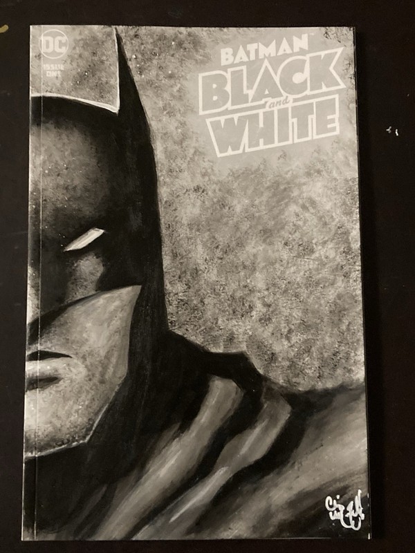 BATMAN BLACK AND WHITE #1 DC COMICS SKETCH COVER MCJUNKIN ORIGINAL ART 2026 NEW!