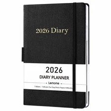 2026 Diary - 2026 Daily Planner, Appointment Book with Tabs, Pen Loop, Bookma...