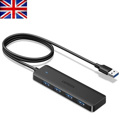 4-Port USB 3.0 Hub mit 100CM Verlängerungskabel - Perfekt für Laptops & Gaming