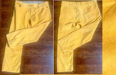 Izod Mustard Corduroy Salt Water Wash Corduroy Straight Cut Pant Mens Size 40X30