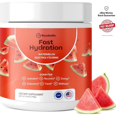 Watermelon Electrolyte Powder   Non-GMO,  Hydration   Travel-Friendly 5.6oz