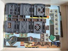 Gorkamorka Terrain Lot: NOS Plastic Bulkheads, 90% Card Scenery & Ref Sheets