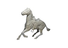 Vintage MARX 1960's Plastic Horse Grey with Grey Saddle