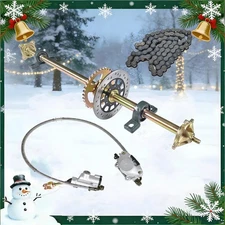 29" 32" 44"  Go Kart Rear Live Axle Kit, Sprocket+Hub+Brake Assembly+chain+Disc