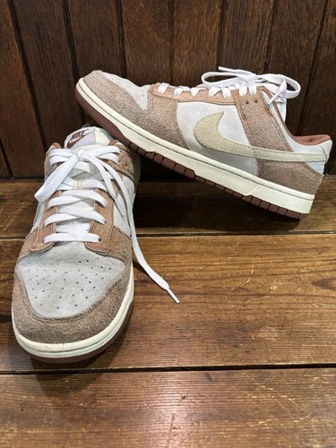 Nike DD1390-100 Dunk Low Medium Curry Size 10.5 Suede Good Used Condition