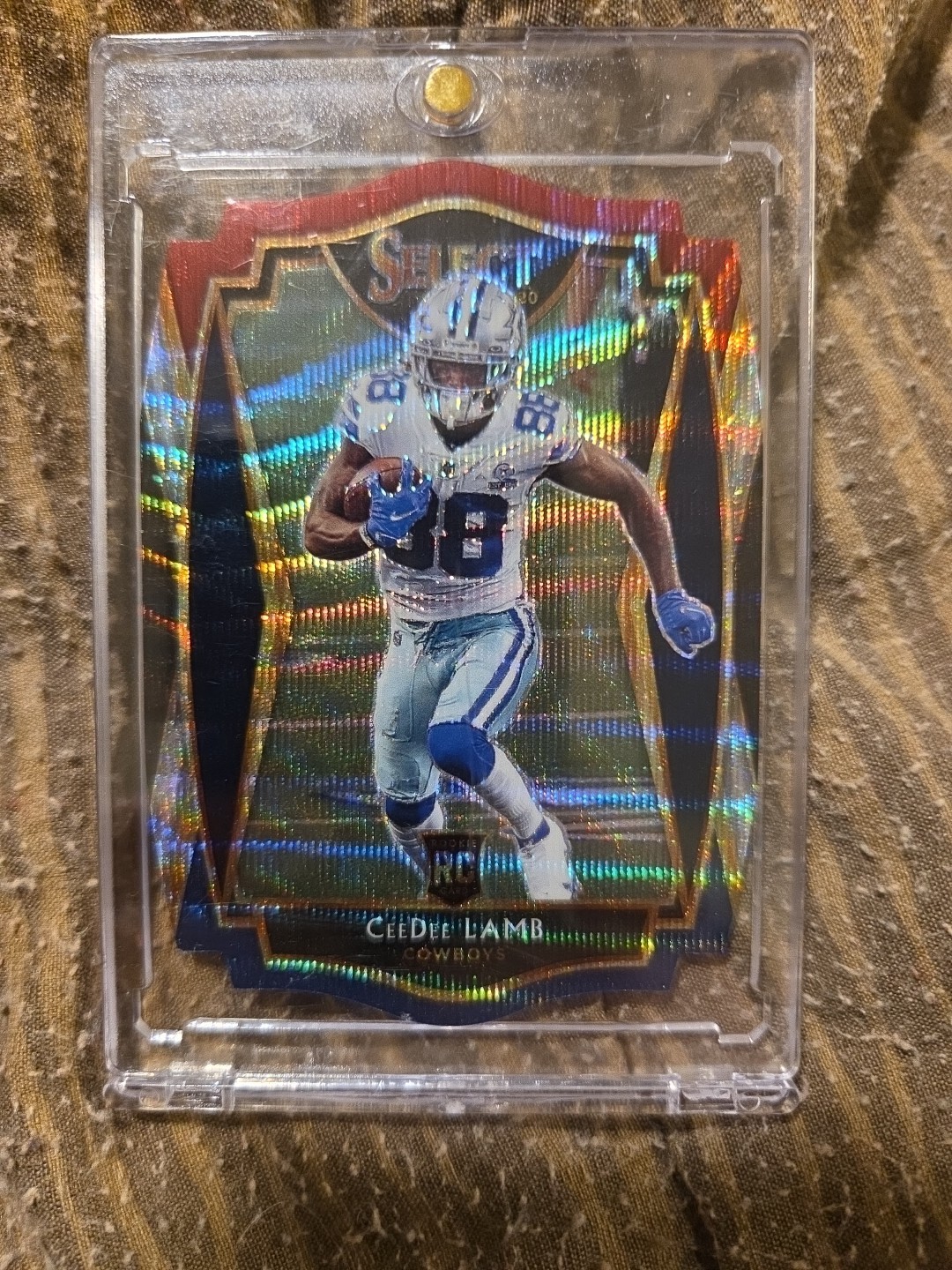 2020 Panini Select Premier Level CeeDee Lamb #157 Tri-Color Prizm Die-Cut (RC)