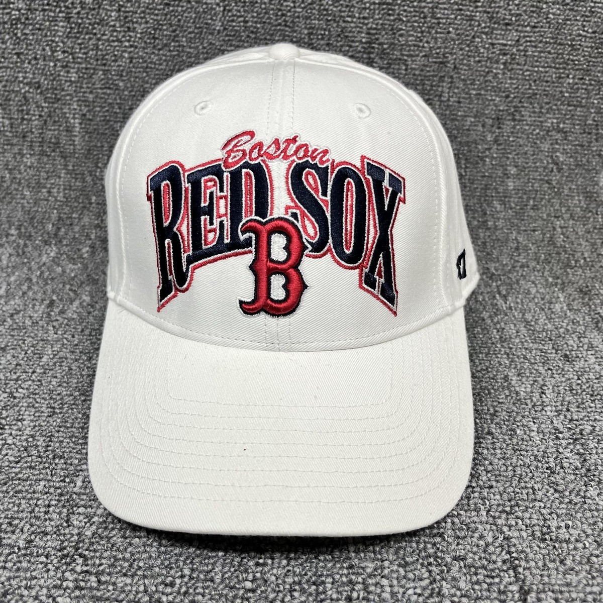 Boston Red Sox '47 Brand White Overhand Script Hitch Snapback Hat MLB Cap