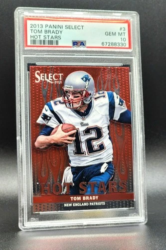 2013 Select Tom Brady Hot Stars #3 PSA 10 Gem Mint New England Patriots F91 GOAT
