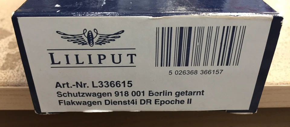 LILIPUT L336616 SCHUTZWAGEN 918 039 BERLIN GETARNT FLAKWAGEN DEINST4I DR EPOCHE - Image 2 of 2