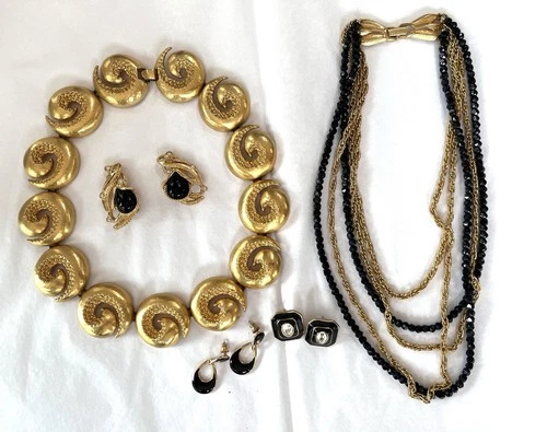 Vintage Costume Jewelry Lot, Jose Barerra for Avon, Tortolani, Rhinestone