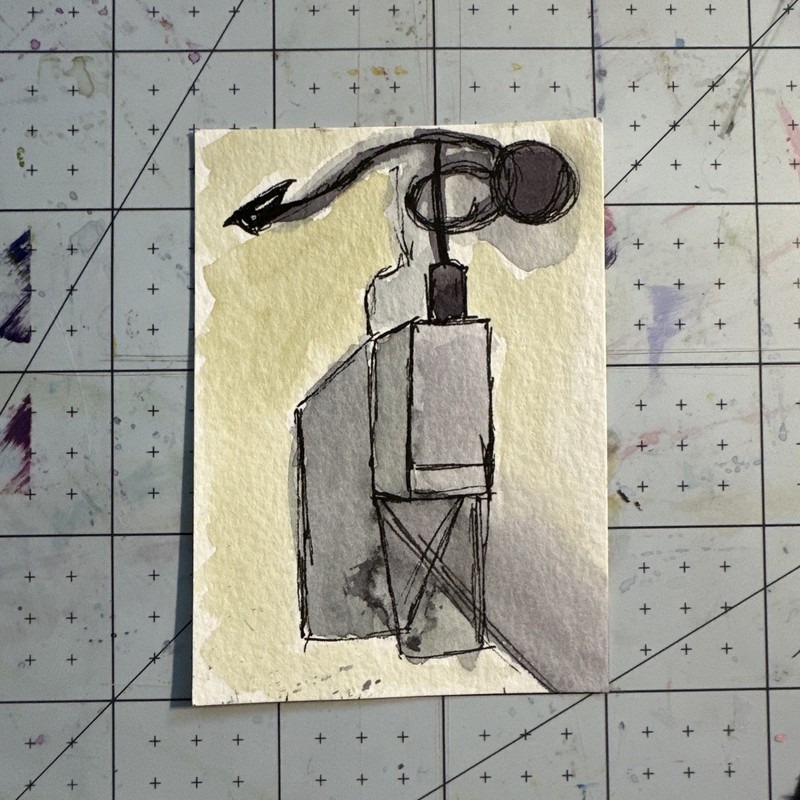 ACEO Original Art Card – Watercolor Study – 1K to OK #089