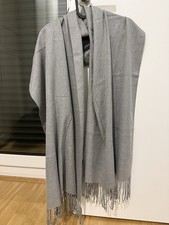 Zara Schal Unisex Herren Grau Hellgrau mit Fransen - NEU