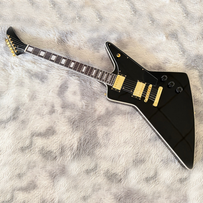 #ad #ad Explorer Custom Black Electric Guitar Gold Hardware Rosewood Fretboard No logo $219.99