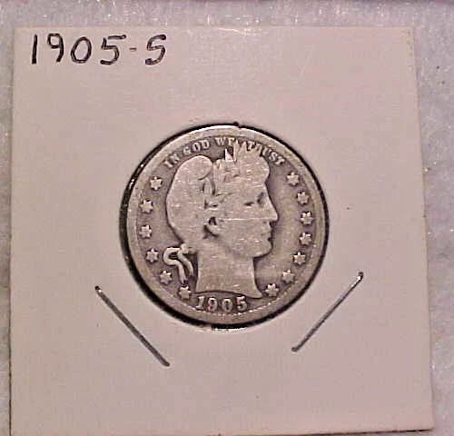 1905-S Barber Quarter — photo from the most recent tracked eBay sale
