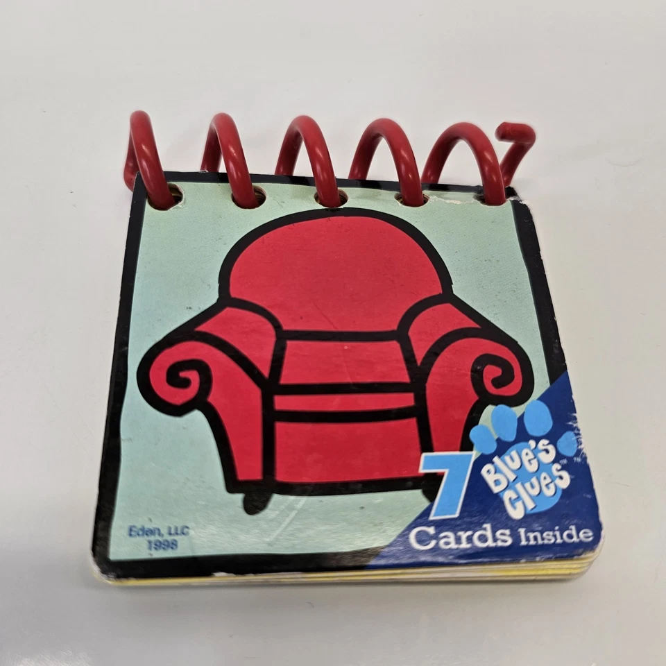 "Cuaderno Blue's Clues Nickelodeon Handy Dandy 3"" 7 tarjetas Eden 1998" Foto 2 de 4