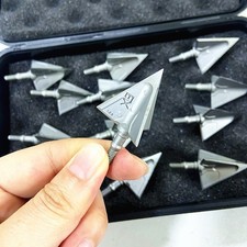 18PCs Archery Points Hunting Broadheads 125 Grain Tips Arrowheads Bow Shooting