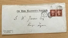 QUEEN VICTORIA  1871 PENNY RED COVER PLATE 118 TWIN STAMPS