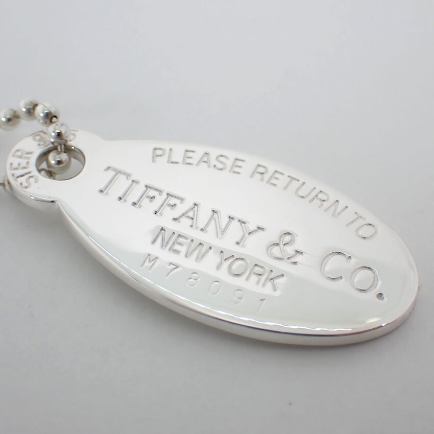 年末のプロモーション特価！ 925 TIFFANY/Tiffany Used] Return Tag Oval Tiffany to アクセサリー