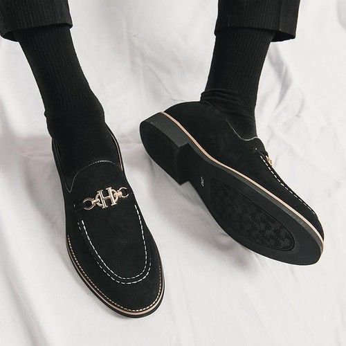 Scarpe mocassini uomo primavera estate tempo libero comode catene piatte pull on oversize - Foto 9 di 25