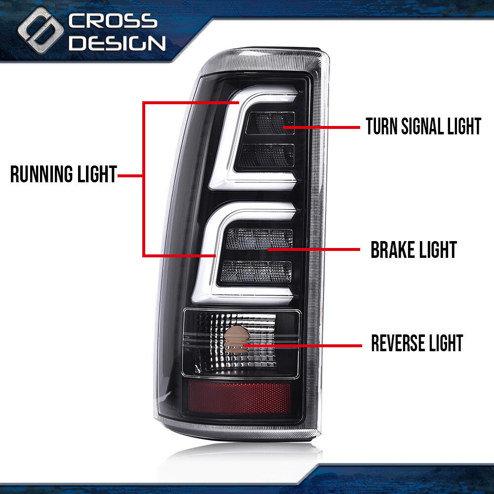 GMC Sierra LED Tube Tail Lights Smoke LED Tube Tail Lights For 99-02 Chevy Silverado 1500 & 99-06 GMC Sierra - Direct Replacement Tail Lights Led - Foto 10