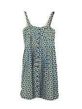 Tory Burch Sleeveless Cotton Buttoned Dress with Pleated Skirt