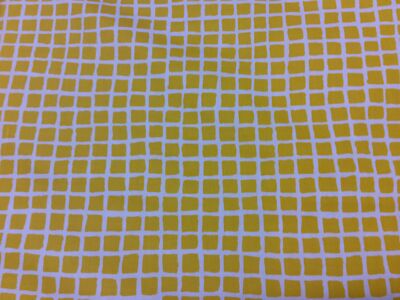 Andover Stoffe Maisy - gelbe Quadrate auf weiß 100% Baumwolle
