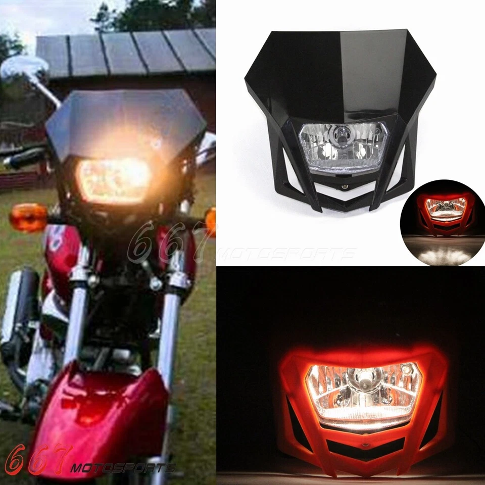 Kit de faros de bicicleta deportiva H4 para Suzuki DR250 DR650S DRZ250 DRZ400E SM Foto 2 de 4