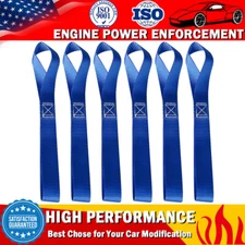 6PCS Soft Loop Heavy Duty Tie Down Lashing Straps For Trailer Motorcycle ATV UTV