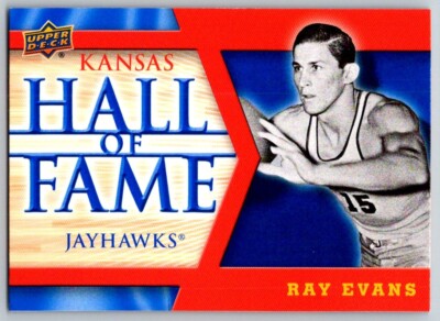 2013-14 UPPER DECK UNIVERSITY OF KANSAS JAYHAWK HALL FAME RAY EVANS KANSAS