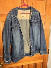 Vintage Jacket Denim Mens Large 90s SEAN JOHN Rap Hip Hop  Denim Long Sleeve