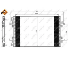 Condenser, Air Conditioning Easy Fit NRF 35634 for Renault