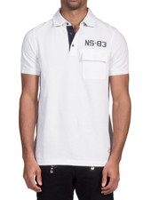 Nautica L21917 Men's Sail White Short Sleeve Polo Shirt Size Medium