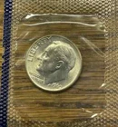 1960-P SILVER ROOSEVELT DIME IN IT'S ORIGINAL MINT CELLO