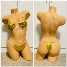 Two piece Gold Star Bikini Swimwear One Size Exotic Dancewear