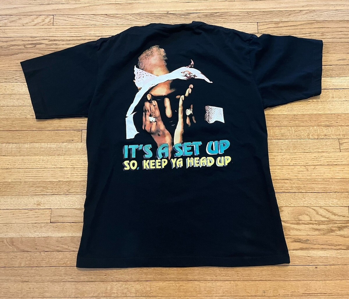 Vintage 90's Tupac Double Sided Rap Tee Cronies XXL USA 2 Vintage 90's Tupac Double Sided Rap Tee Cronies XXL USA 2