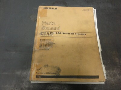 Caterpillar CAT D4H & D4H LGP Series III Tractors Parts Manual  SEBP2021-01  '93