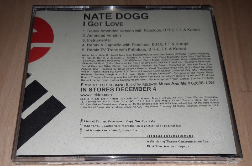 NATE DOGG I Got Love - Remix PROMO CD Single R&B Rnb G-Funk RAP Fabolous, Kurupt - Bild 3 von 4