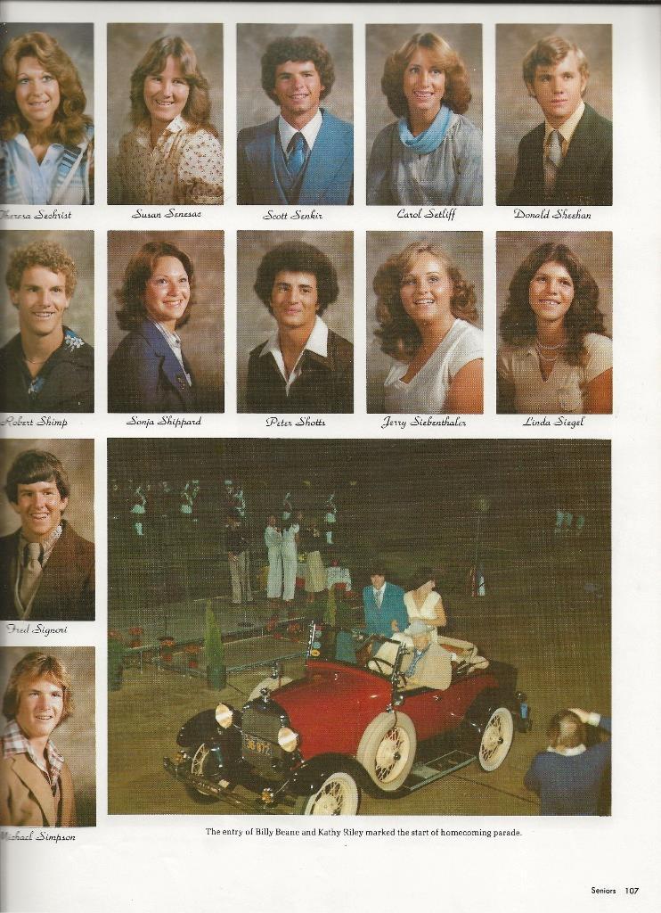 1980 MT CARMEL HIGH SCHOOL YEARBOOK, SAN DIEGO, CALIFORNIA BILLY BEANE