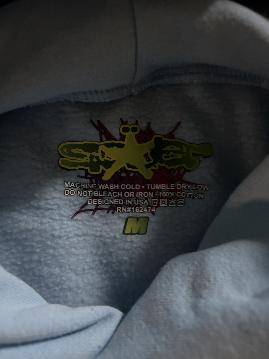 Sp5der Hoodie Sky Blue Brand New size M | eBay Sp5der Hoodie Sky Blue Brand New size M | eBay
